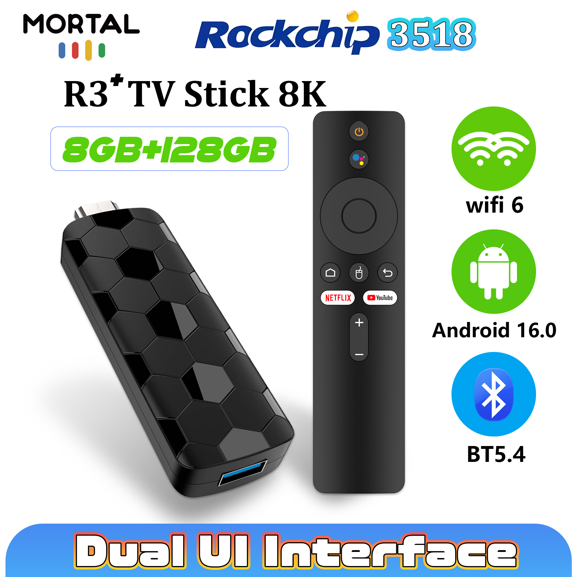 Mortal R3+ TV Stick Android 16 - Home Cinema Tv recensie en prijs