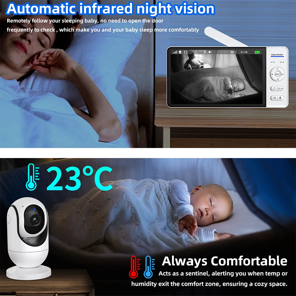7 inch video babyfoon met nach - Home Cinema Wireless recensie en prijs